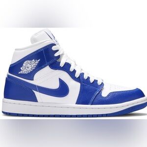 Nike Air Jordan Royal Blue and White High Tops